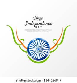 Happy Independence day India, Vector illustration, Flyer design for 15th August.