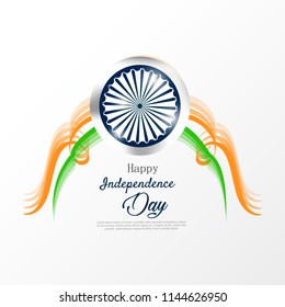 Happy Independence day India, Vector illustration, Flyer design for 15th August.