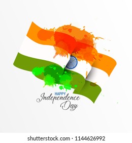 Happy Independence day India, Vector illustration, Flyer design for 15th August.