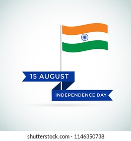 Happy Independence day India, Vector illustration, Flyer design for 15th August.