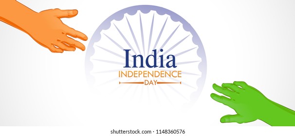 Happy Independence day India, Vector illustration, Flyer design for 15th August.