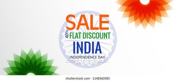 Happy Independence day India, Vector illustration, Flyer design for 15th August.
