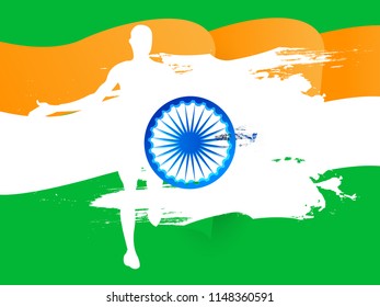 Happy Independence day India, Vector illustration, Flyer design for 15th August.