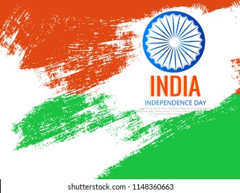 Happy Independence day India, Vector illustration, Flyer design for 15th August.