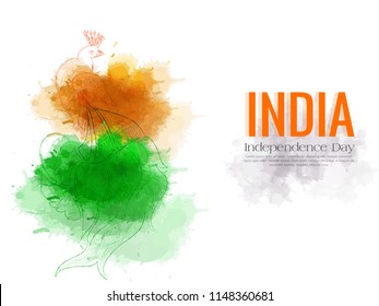Happy Independence day India, Vector illustration, Flyer design for 15th August.