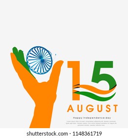 Happy Independence day India, Vector illustration, Flyer design for 15th August.
