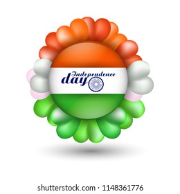 Happy Independence day India, Vector illustration, Flyer design for 15th August.