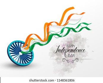 Happy Independence day India, Vector illustration, Flyer design for 15th August.