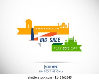 Happy Independence day India, Vector illustration, Flyer design for 15th August.