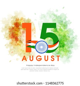 Happy Independence day India, Vector illustration, Flyer design for 15th August.