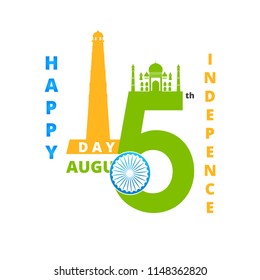 Happy Independence day India, Vector illustration, Flyer design for 15th August.