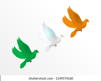 Happy Independence day India, Vector illustration, Flyer design for 15th August.