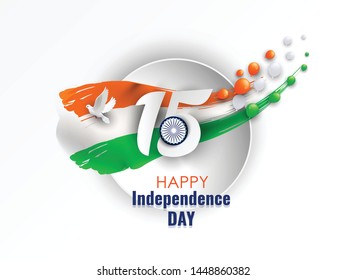 
Happy Independence day India, Vector illustration, Flyer design for 15th August.