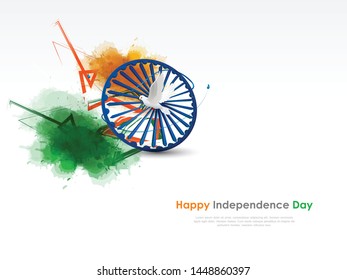 
Happy Independence day India, Vector illustration, Flyer design for 15th August.