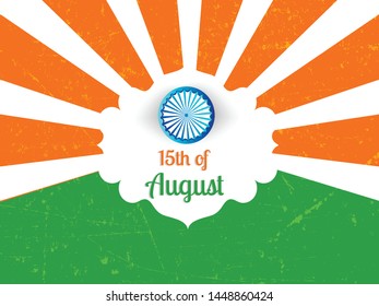 
Happy Independence day India, Vector illustration, Flyer design for 15th August.