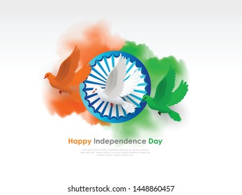 
Happy Independence day India, Vector illustration, Flyer design for 15th August.