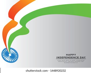 Happy Independence day India, Vector illustration, Flyer design for 15th August.