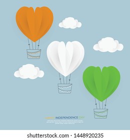 Happy Independence day India, Vector illustration, Flyer design for 15th August.