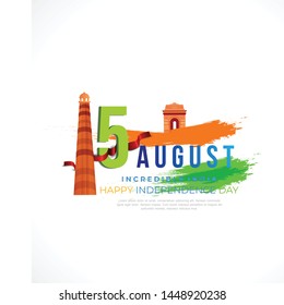 Happy Independence day India, Vector illustration, Flyer design for 15th August.