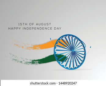Happy Independence day India, Vector illustration, Flyer design for 15th August.