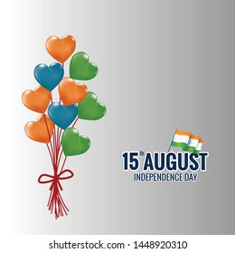 Happy Independence day India, Vector illustration, Flyer design for 15th August.