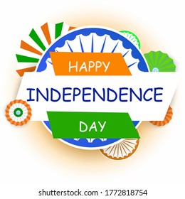 Feliz Día de la Independencia India, ilustración vectorial, diseño de volante para el 15 de agosto