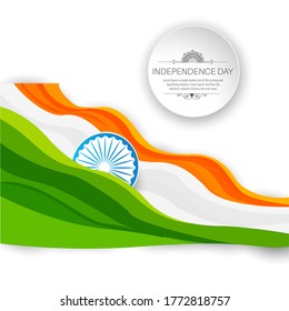 Feliz Día de la Independencia India, ilustración vectorial, diseño de volante para el 15 de agosto