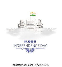 Happy Independence day India, Vector illustration, Flyer design for 15th August