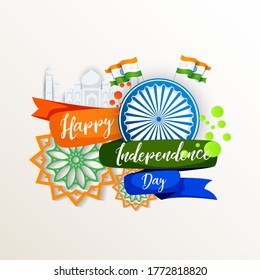Feliz Día de la Independencia India, ilustración vectorial, diseño de volante para el 15 de agosto