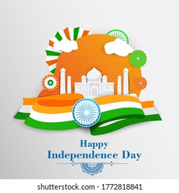 Happy Independence day India, Vector illustration, Flyer design for 15th August