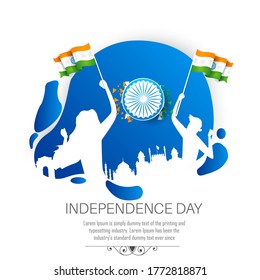 Happy Independence day India, Vector illustration, Flyer design for 15th August