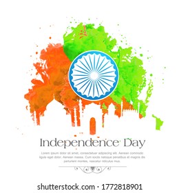 Happy Independence day India, Vector illustration, Flyer design for 15th August