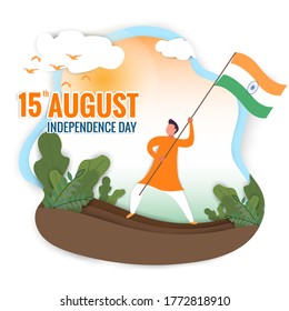 Happy Independence day India, Vector illustration, Flyer design for 15th August