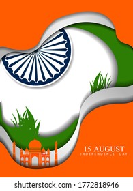 Happy Independence day India, Vector illustration, Flyer design for 15th August