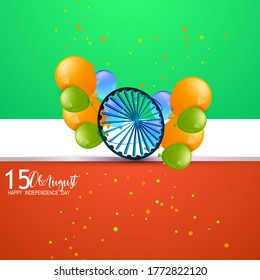 Happy Independence day India, Vector illustration, Flyer design for 15th August
