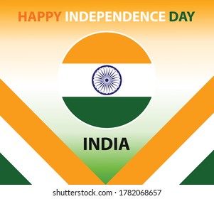 Happy independence day India vector illustration.India Independence Day celebrations concept.National flag color theme background.
India flag illustration.
