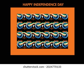 Feliz día de la independencia del patrón de arte vectorial de la India 