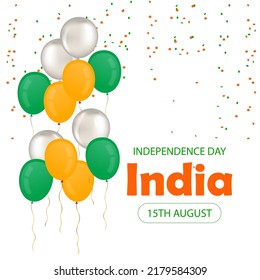 Happy Independence day India, Vector illustration, Flyer design for 15th August.