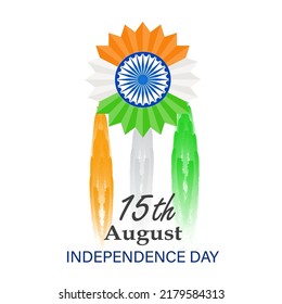 Happy Independence day India, Vector illustration, Flyer design for 15th August.
