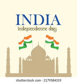 Happy Independence day India, Vector illustration, Flyer design for 15th August.