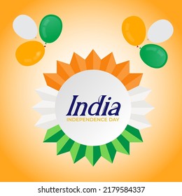 Happy Independence day India, Vector illustration, Flyer design for 15th August.