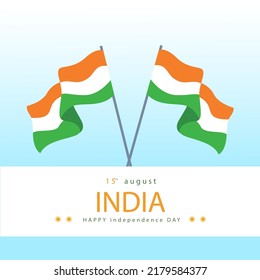 Happy Independence day India, Vector illustration, Flyer design for 15th August.