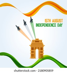 Happy Independence day India, Vector illustration, Vector design for 15th August.