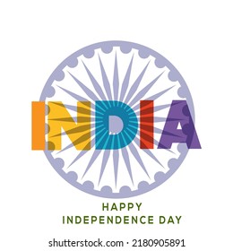 Feliz Día de la Independencia India, ilustración vectorial, diseño vectorial para el 15 de Agosto.