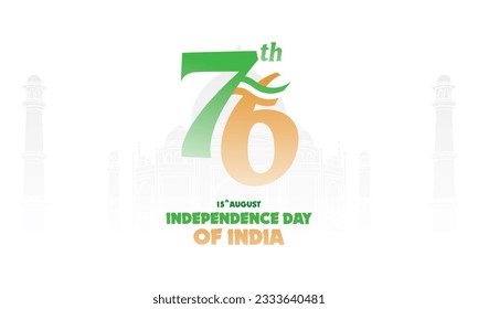Happy Independence Day (Indischer Unabhängigkeitstag), Vektorhintergrund, perfekt für Büro, Unternehmen, Schule, soziale Medien, Werbung, Druck und mehr