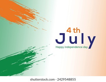Feliz Día de la Independencia de la India, ilustración vectorial, diseño de volante para el 4 de julio. Fondo del concepto Día de la Independencia India. Feliz Día de la Independencia. aislado sobre fondo gris. EPS 10.