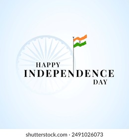 Feliz Día de la Independencia India diseño de Vector. Celebrando el diseño del Día de la Independencia de India.