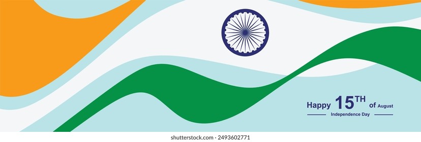 Happy Independence day India, Vector illustration, Flyer design for 15th August.
