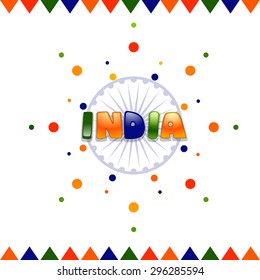 Happy Independence day India, Vector illustration, Flyer design for 15th August. 