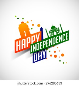 Happy Independence day India, Vector illustration, Flyer design for 15th August. 